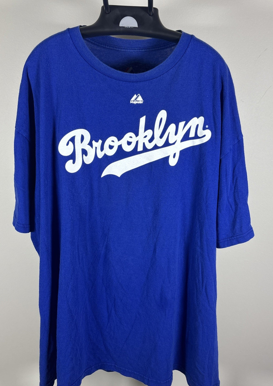 Majestic Jackie Robinson Brooklyn Dodgers #42 MLB Blue T-Shirt Men's 2XL (XXL)